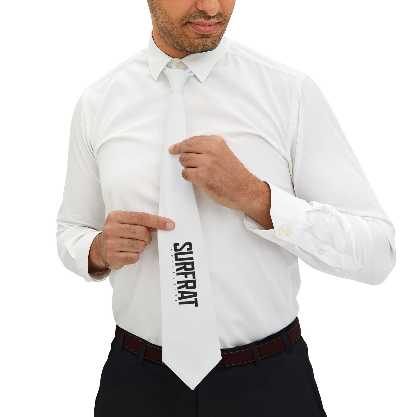 SURFRAT Collective White Necktie