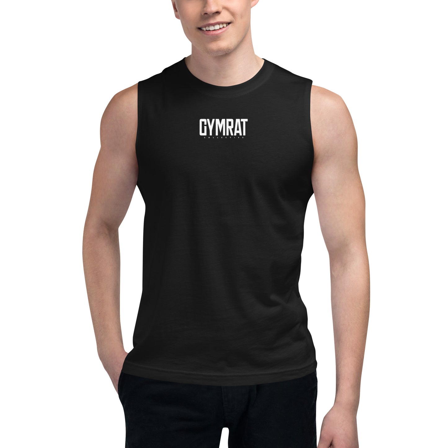 GYMRAT collective Muscle Shirt no back design