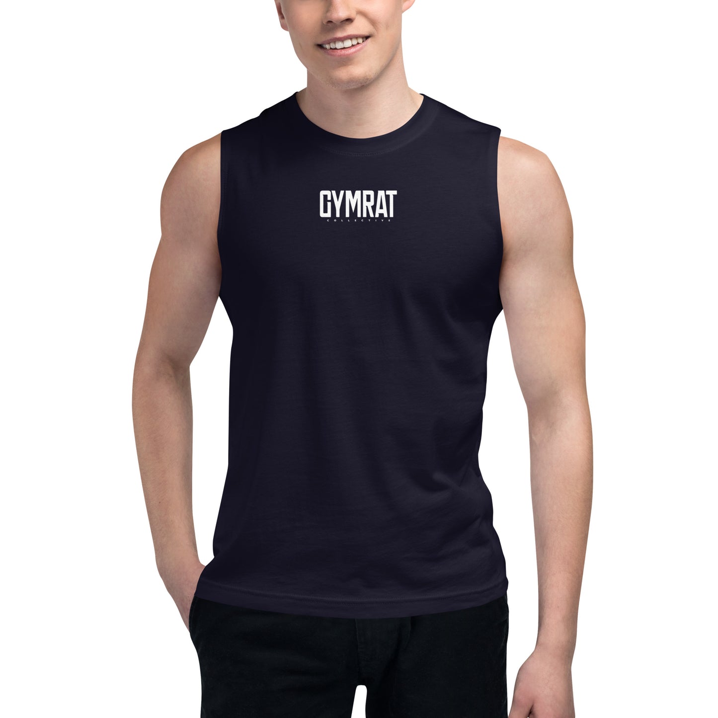 GYMRAT collective Muscle Shirt no back design